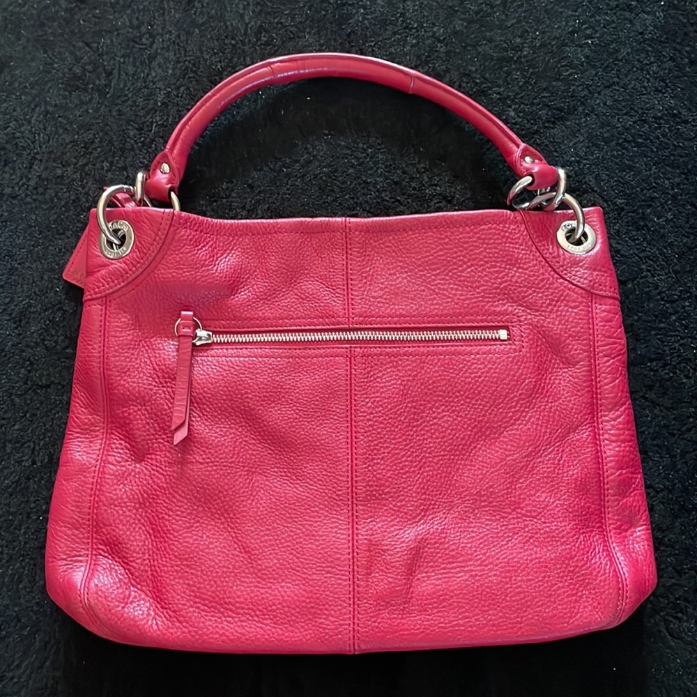 Red all leather tote! - Picture 6 of 7